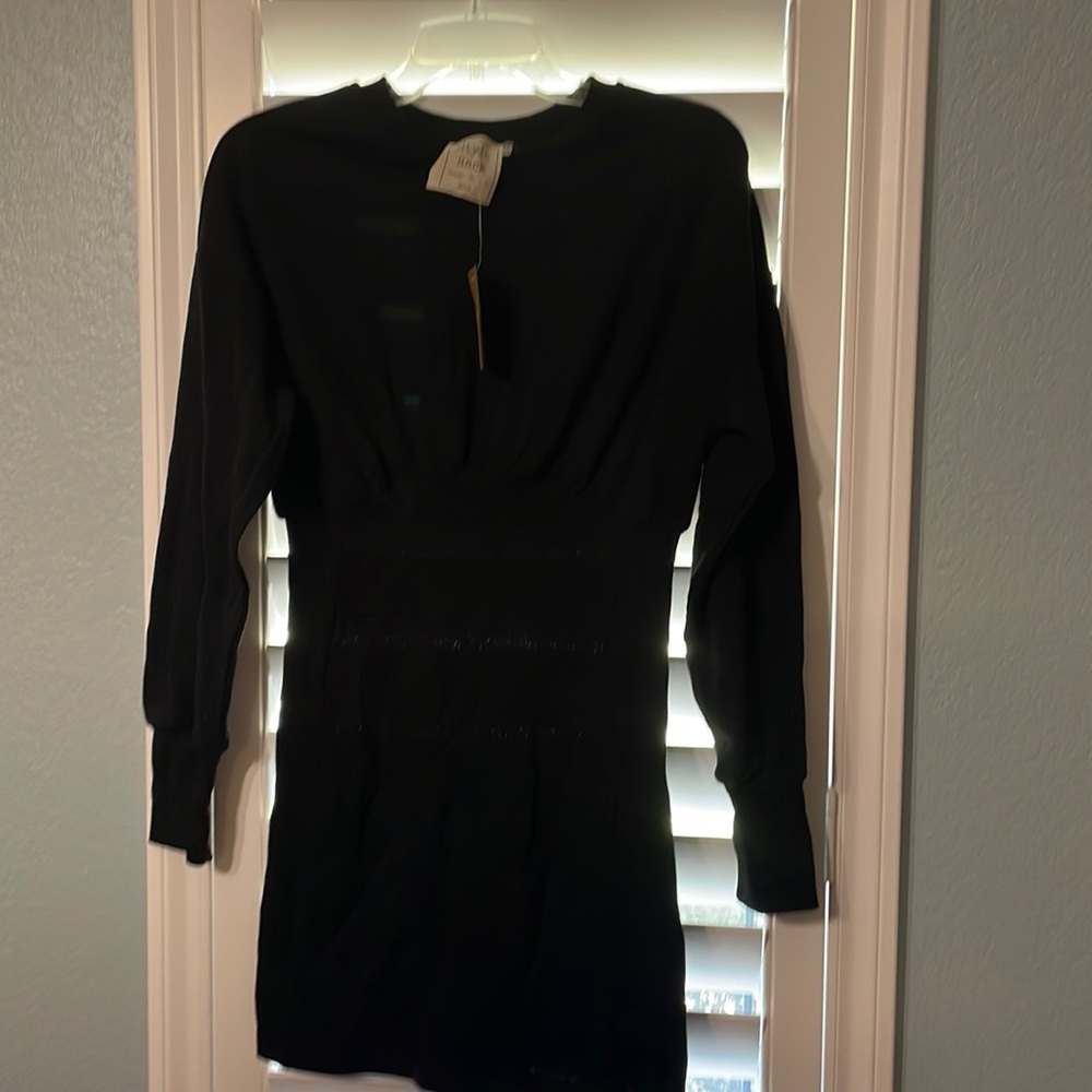 Style Rack long sleeve little black dress